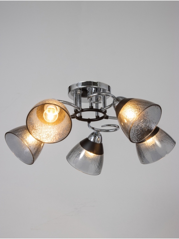 Люстра Люстра "Дождь" 5х40Вт Е27 хром 58х58х24см