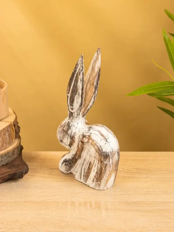 Набор сувенирный "Зайцы" дерево, h - 25,20 и 15 см