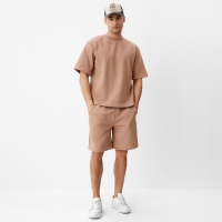 Футболка мужская из органического хлопка MINAKU REGULAR FIT: цвет бежевый, р-р 48