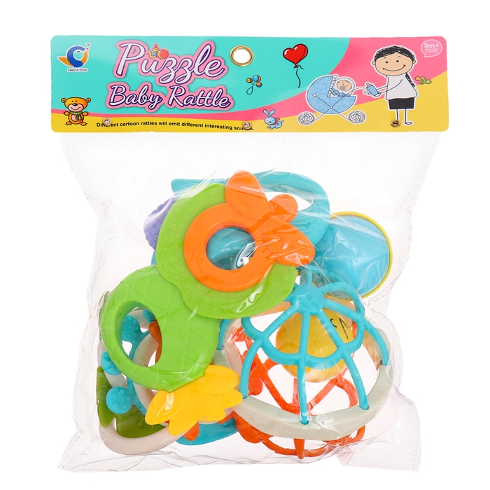 Набор погремушек с прорезывателями для зубов, 9 предметов Набор погремушек с прорезывателями для зубов, 9 предметов