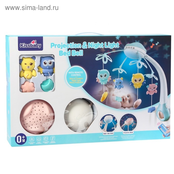 Мобиль музыкальный на кроватку «Нежные птички», с ночником + пульт, цвет МИКС Мобиль музыкальный на кроватку «Нежные птички», с ночником + пульт, цвет МИКС