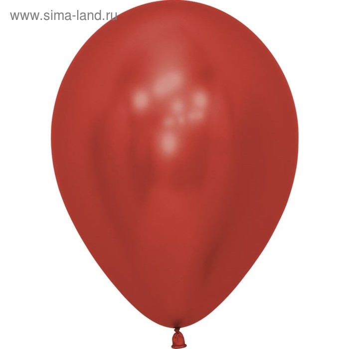 Шар латексный 12 Шар латексный 12" Reflex, хром, набор 50 шт., цвет красный