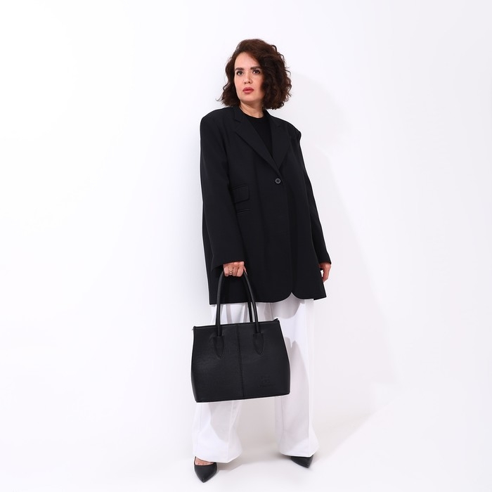 Сумка женская El Masta на молнии, наружный карман, цвет чёрный Сумка женская El Masta на молнии, наружный карман, цвет чёрный