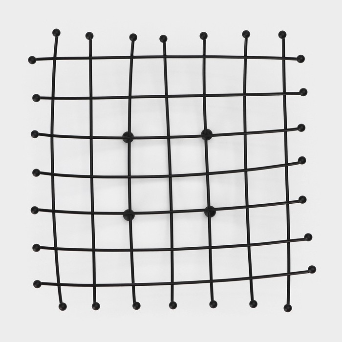 Фруктовница Доляна, 27×27×8,5 см, цвет чёрный Фруктовница Доляна, 27×27×8,5 см, цвет чёрный