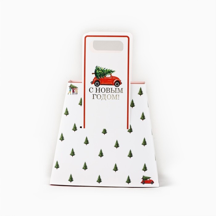 Коробка новогодняя складная с ручками «С Новым годом!» 23 х 8 х 32 см, Новый год Коробка новогодняя складная с ручками «С Новым годом!» 23 х 8 х 32 см, Новый год