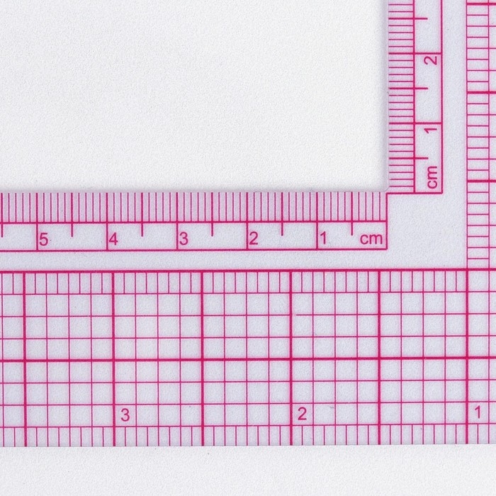 Линейка для кроя и шитья, 21,5 × 21,5 см, цвет прозрачный Линейка для кроя и шитья, 21,5 × 21,5 см, цвет прозрачный