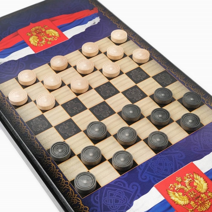 Нарды деревянные большие, настольная игра Нарды деревянные большие, настольная игра "Герб", 60 х 60 см, с шашками