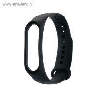 Ремешок для фитнес-браслета Mi Band 3/4 Luazon, ребристый, черный