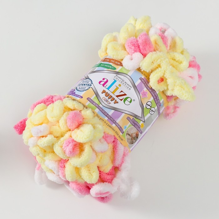 Пряжа Пряжа "Puffy color" 100 % микрополиэстер 9м/100г (6369)