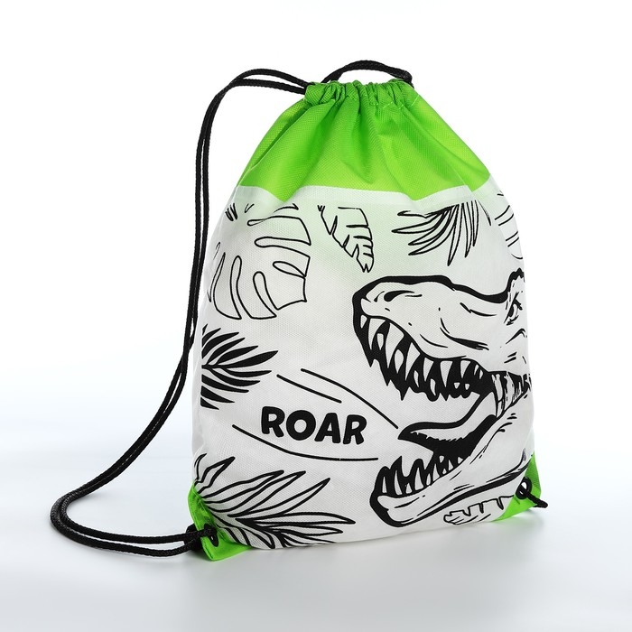 Мешок для обуви под раскраску «Динозавр» 34х40 см, спанбонд Мешок для обуви под раскраску «Динозавр» 34х40 см, спанбонд