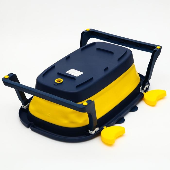 Ванночка детская складная со сливом, «Краб», 67 см., цвет синий/желтый Ванночка детская складная со сливом, «Краб», 67 см., цвет синий/желтый