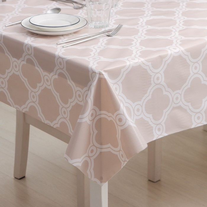 Клеёнка на стол Доляна «Симметрия», на нетканой основе, ширина 137 см, толщина 0,2 мм, рулон 20 м