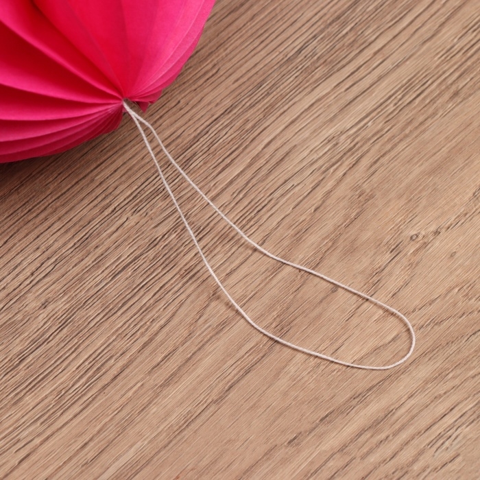 Шар бумажный декоративный, диаметр 30 см, цв. т. розовый