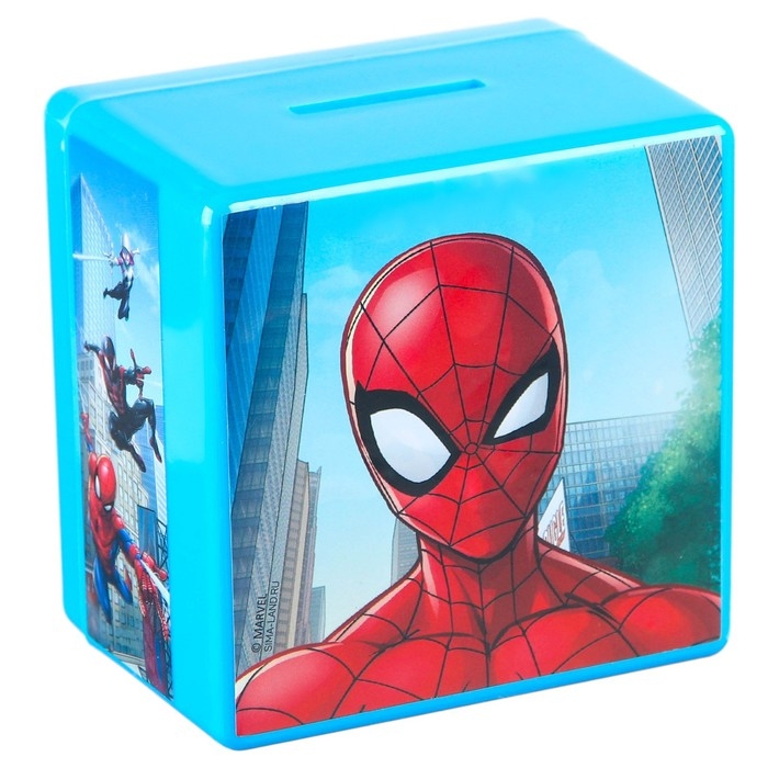 Копилка сейф, 8,8 см х 7,5 см х 8,8 см Копилка сейф, 8,8 см х 7,5 см х 8,8 см "Спайдер-мен", Человек-паук