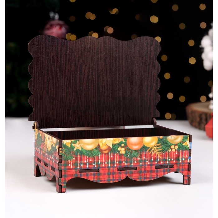 Шкатулка  Шкатулка "Символ года 2025.Тепла и уюта" 15х9,5х5,5 см