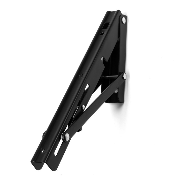 Кронштейн складной для столов и полок ТУНДРА, 2 шт, длина 250 мм, сталь цвет черный Кронштейн складной для столов и полок ТУНДРА, 2 шт, длина 250 мм, сталь цвет черный