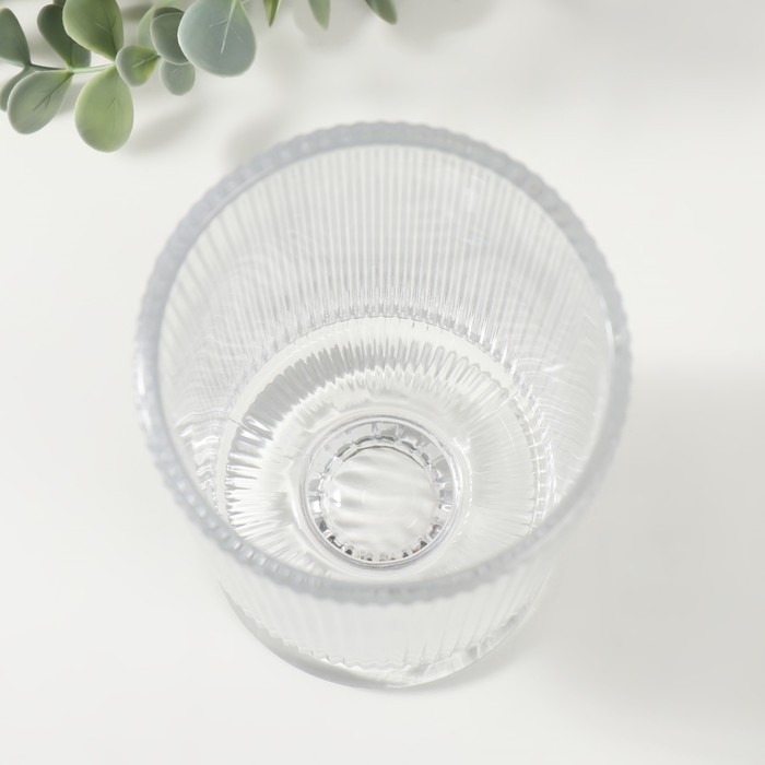 Подсвечник стекло на 1 свечу Подсвечник стекло на 1 свечу "Вертикаль. На ножке" d=9 см прозрачный 10х10х17,5 см