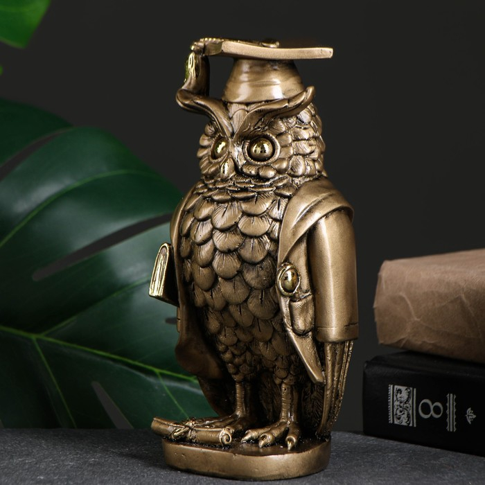 Фигура Фигура "Магистр Филин" золото 8х8х19см