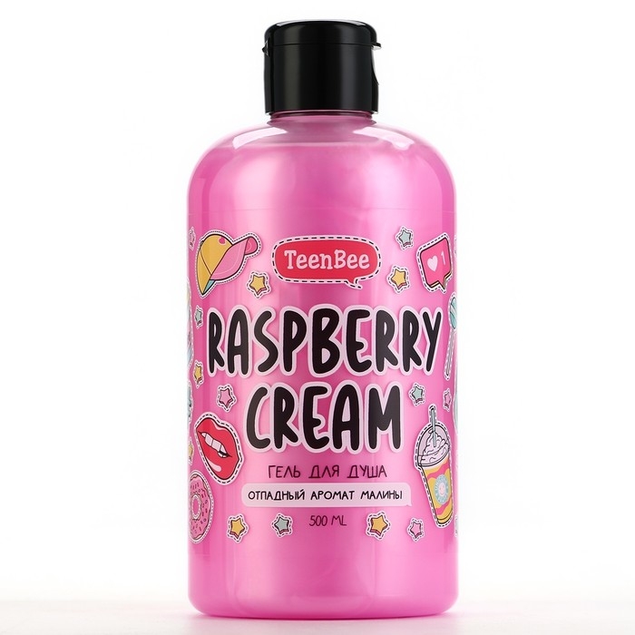 Гель для душа, увлажнение, 500 мл, аромат малины, TeenBee
