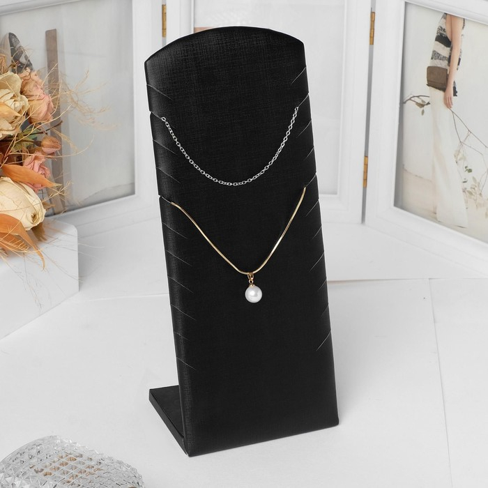 Подставка под цепочки, на 11 мест, 10&times;17&times;23, цвет чёрный