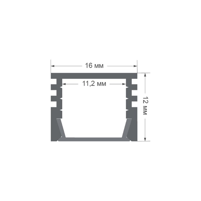 Алюминиевый профиль Apeyron, 16х12 мм, накладной, 2 м, черный рассеиватель, аксессуары Алюминиевый профиль Apeyron, 16х12 мм, накладной, 2 м, черный рассеиватель, аксессуары