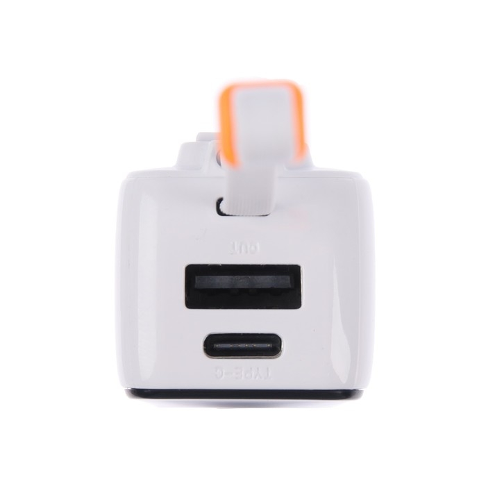 Внешний аккумулятор DX151, 5000 мАч, USB, Type-C, кабель Type-C, фонарь, белый Внешний аккумулятор DX151, 5000 мАч, USB, Type-C, кабель Type-C, фонарь, белый