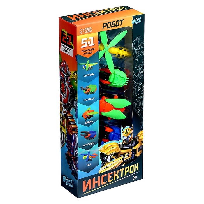 Набор роботов «Насекомые», 5 трансформеров, собираются в 1 робота