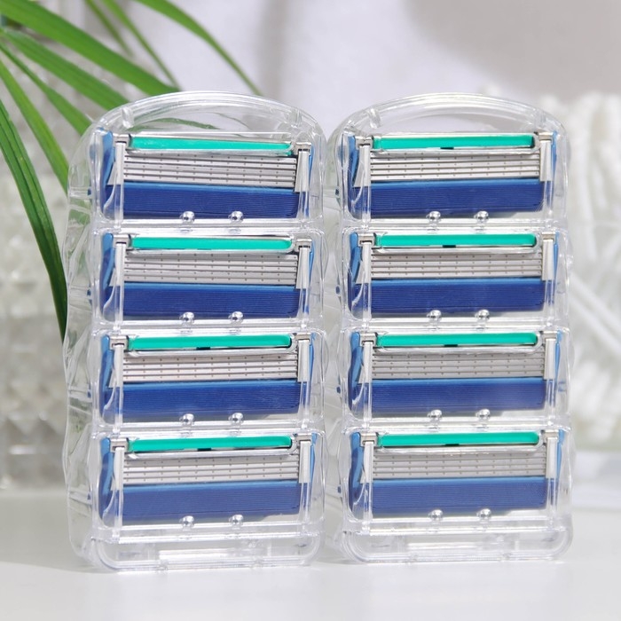 Сменные кассеты для бритья, 8 шт, совместимы с Gillette Fusion Сменные кассеты для бритья, 8 шт, совместимы с Gillette Fusion