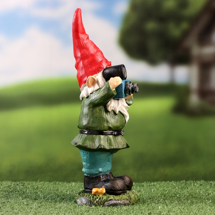 Садовая фигура Садовая фигура "Гном фотограф" 10х10х27см