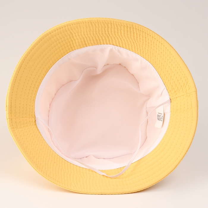 Панама детская для девочки «Мишутка», цвет жёлтый, р-р 48-50