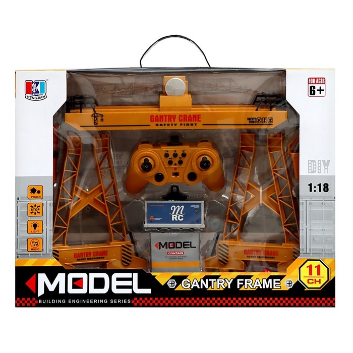 Кран на радиоуправлении «Козловой», работает от аккумулятора Кран на радиоуправлении «Козловой», работает от аккумулятора