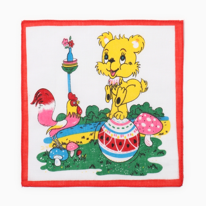 Набор детских носовых платков Etteggy (6шт) 25х25см печать полотн. 66г/м, хл100%