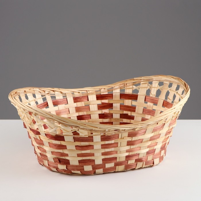 Корзина плетеная  Корзина плетеная "Ладья", без ручки, 41х28/27х 20 Н 15 см, бамбук