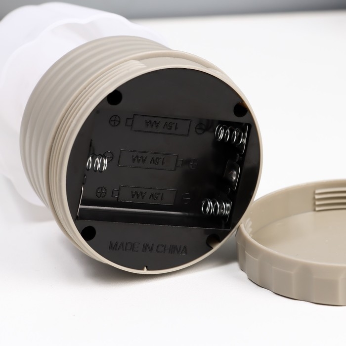 Ночник Ночник "Мини" LED 3Вт от батареек 3хААА серо-белый 6,5х6,5х11,5 см RISALUX