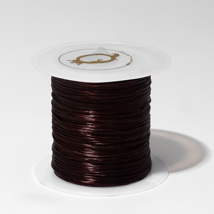 Нить силиконовая (резинка) d=1 мм, L=10м (прочность 2250 денье), цвет коричневый Нить силиконовая (резинка) d=1 мм, L=10м (прочность 2250 денье), цвет коричневый