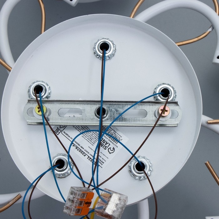 Люстра Люстра "Асфея" 5хЕ27 40Вт бело-золотой 50х50х24 см BayerLux