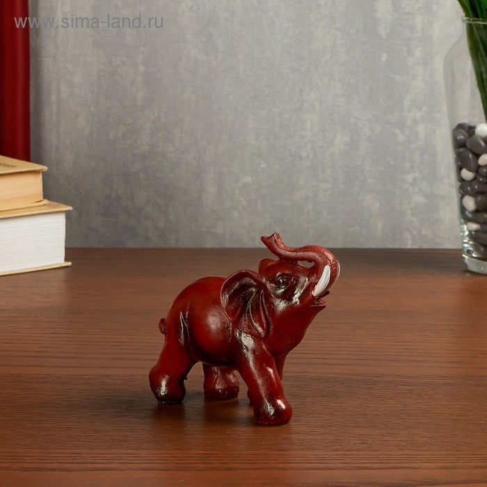 Сувенир полистоун под красное дерево набор 7 шт Сувенир полистоун под красное дерево набор 7 шт "Стадо слонов" 9;7,5;7;6,5;5,3, 4,8,4 см