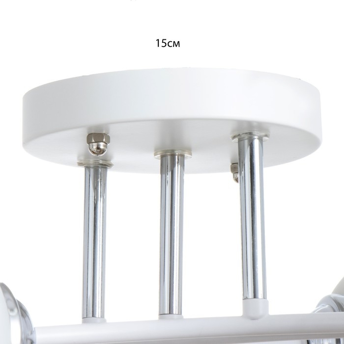 Люстра Люстра "Гелла" 6хЕ27 40Вт бело-хромовый 62х45х27 см BayerLux