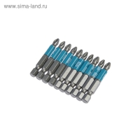 Биты Remocolor, сталь S2, 1/4" Е, PH2 х 50 мм, намагниченные, 10 шт.