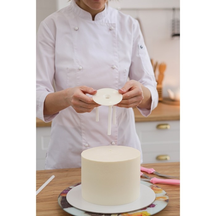 Набор палочек - дюбелей для кондитерских изделий KONFINETTA, 8 шт, d=0,9 см, 30 см, цвет белый Набор палочек - дюбелей для кондитерских изделий KONFINETTA, 8 шт, d=0,9 см, 30 см, цвет белый