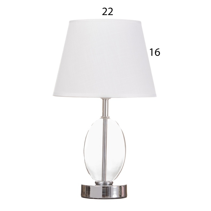 Лампа настольная Лампа настольная "Изольда" 1х40Вт Е27 прозрачный 22,5х22,5х38см