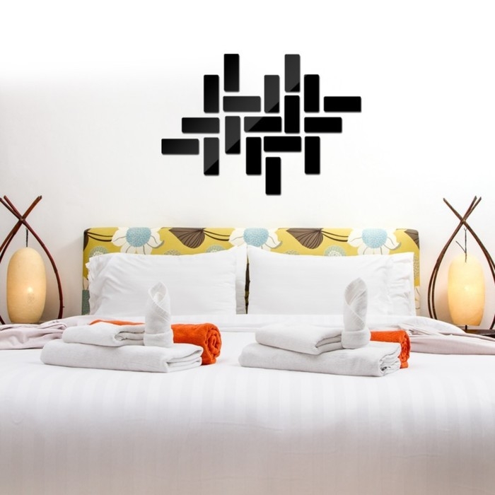 Наклейки интерьерные Наклейки интерьерные "Кирпичики", зеркальные, декор настенный, набор 18 шт, 15 х 6 см