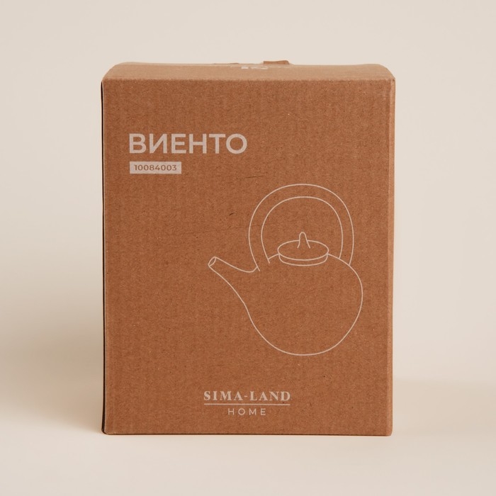 Чайник заварочный керамический SL Home «Виенто», 650 мл, 15×12×16,5 см, цвет бежевый Чайник заварочный керамический SL Home «Виенто», 650 мл, 15×12×16,5 см, цвет бежевый