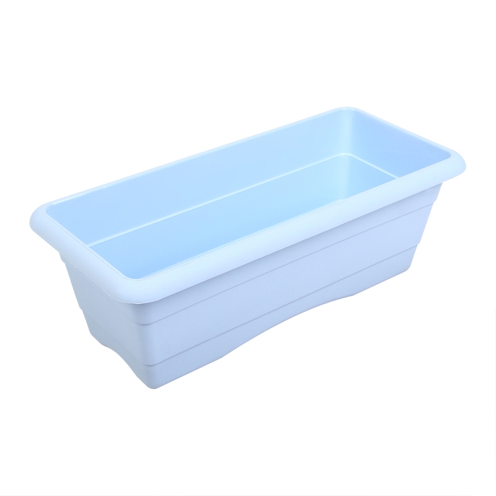Ящик для цветов, 48 × 22 × 17 см, 10 л, голубой Ящик для цветов, 48 × 22 × 17 см, 10 л, голубой