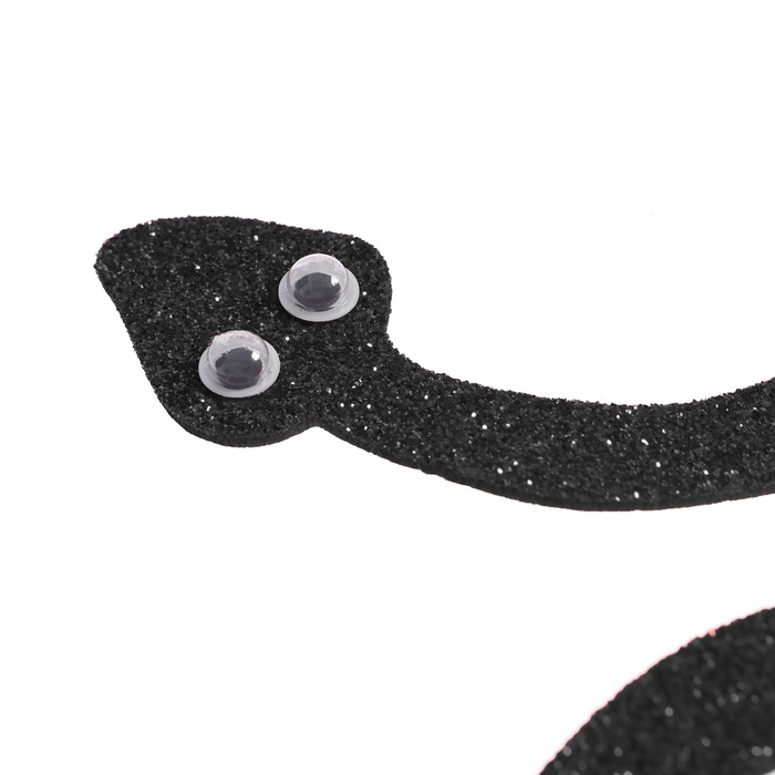 Карнавальный ободок «Змея», цвет чёрный