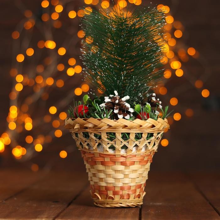 Новогодняя композиция «Шишки в корзинке» Новогодняя композиция «Шишки в корзинке»