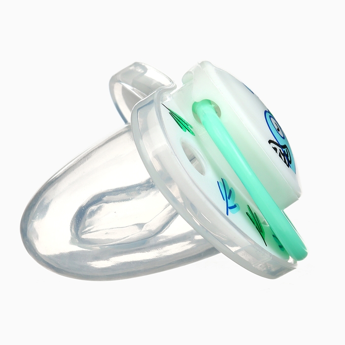 Набор: Соска - пустышка с держателем «Птички», ортодонтическая, +6 мес, цвет зеленый Набор: Соска - пустышка с держателем «Птички», ортодонтическая, +6 мес, цвет зеленый