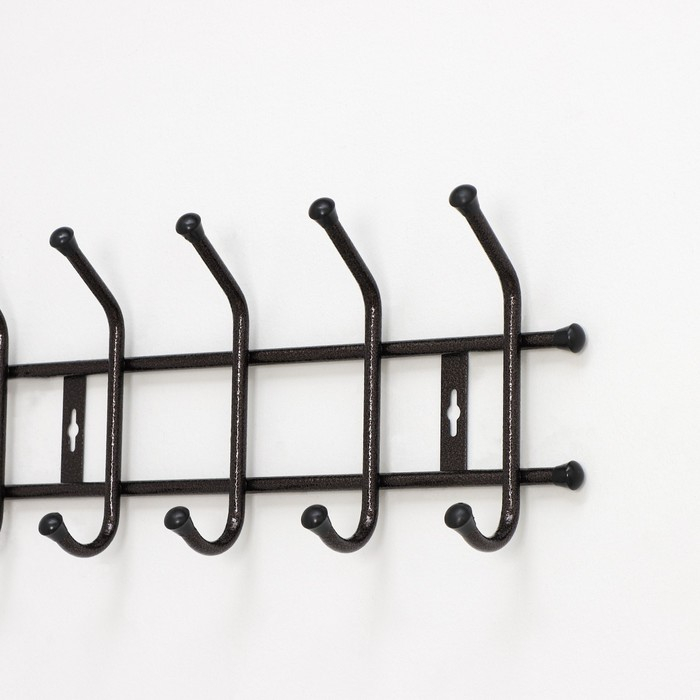 Вешалка настенная на 5 крючков, 48×21,5 см, цвет медный антик Вешалка настенная на 5 крючков, 48×21,5 см, цвет медный антик