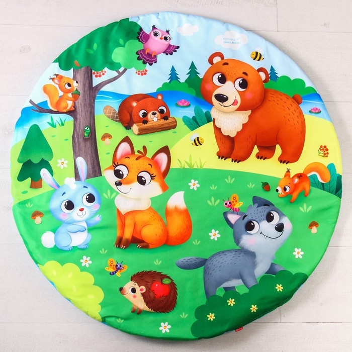 Развивающий коврик с дугами «Лесные зверята», 85х85 см, Крошка Я, Развивающий коврик с дугами «Лесные зверята», 85х85 см, Крошка Я,