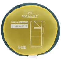 Спальный мешок maclay camping summer, одеяло, 2 слоя, левый, 185х90 см, +10/+25°С